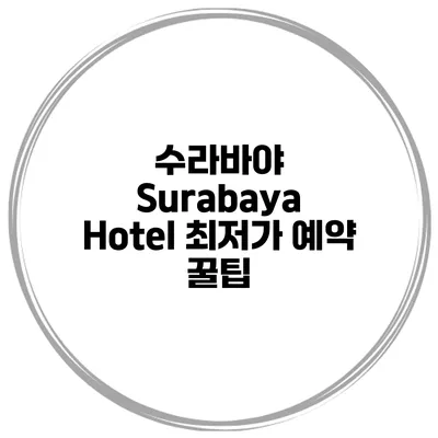 수라바야 Surabaya Hotel 최저가 예약 꿀팁