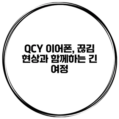 QCY 이어폰, 끊김 현상과 함께하는 긴 여정