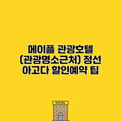 메이플 관광호텔 (관광명소근처) 정선 아고다 할인예약 팁