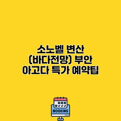 소노벨 변산 (바다전망) 부안 아고다 특가 예약팁