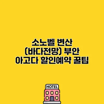 소노벨 변산 (바다전망) 부안 아고다 할인예약 꿀팁