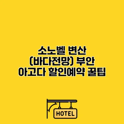 소노벨 변산 (바다전망) 부안 아고다 할인예약 꿀팁