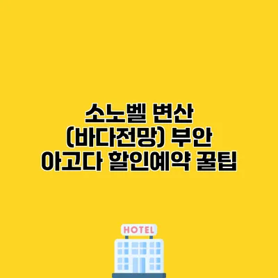 소노벨 변산 (바다전망) 부안 아고다 할인예약 꿀팁