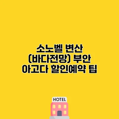 소노벨 변산 (바다전망) 부안 아고다 할인예약 팁