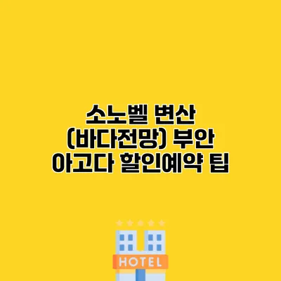 소노벨 변산 (바다전망) 부안 아고다 할인예약 팁