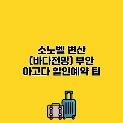 소노벨 변산 (바다전망) 부안 아고다 할인예약 팁
