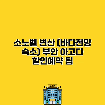 소노벨 변산 (바다전망 숙소) 부안 아고다 할인예약 팁