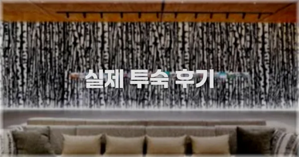 💬 실제 투숙 후기