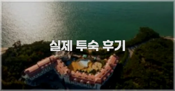 💬 실제 투숙 후기